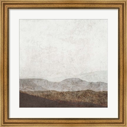 Framed Burnished Mountains I Print