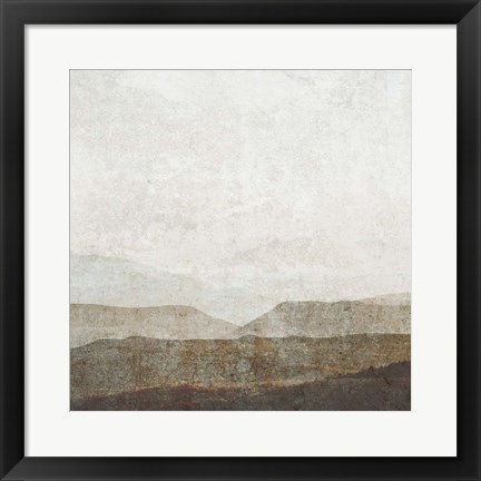 Framed Burnished Mountains II Print