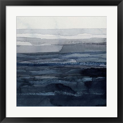 Framed Rising Blue II Print