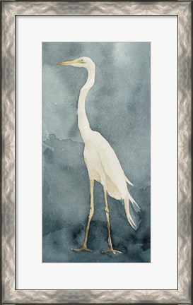 Framed Simple Egret I Print