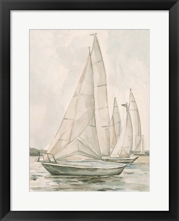 Framed Sail Scribble II Print