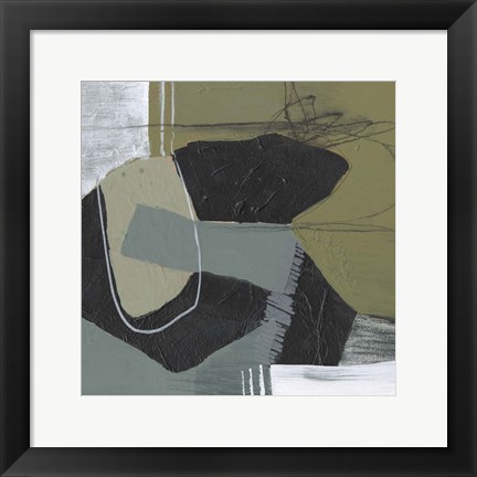 Framed Puzzle in Neutrals II Print