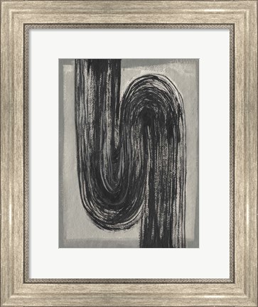 Framed Grey Linear Path II Print