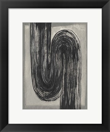 Framed Grey Linear Path II Print