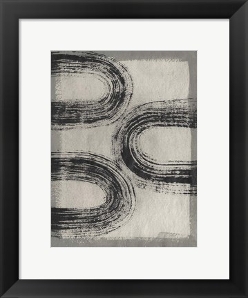 Framed Grey Linear Path III Print