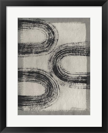 Framed Grey Linear Path III Print