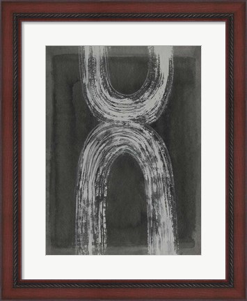Framed Grey Linear Path IV Print