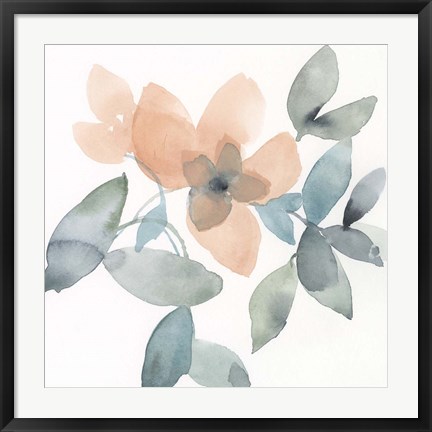 Framed Water and Petals III Print
