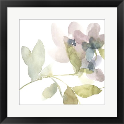 Framed Sweet Petals and Leaves II Print