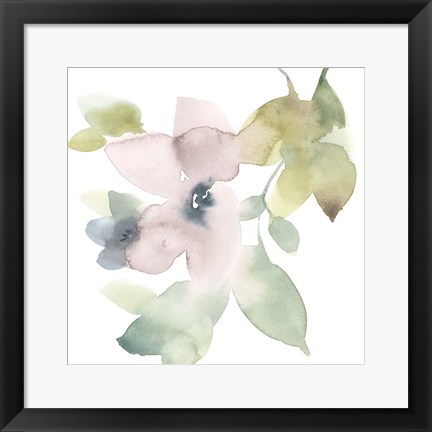 Framed Sweet Petals and Leaves IV Print