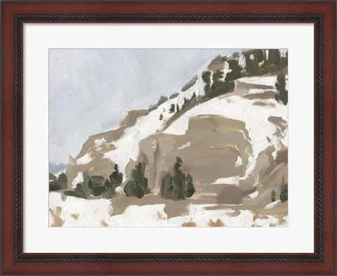 Framed Snowy Rise II Print