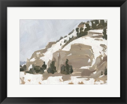 Framed Snowy Rise II Print