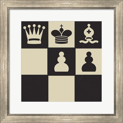 Framed Chess Puzzle I Print