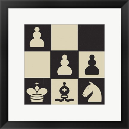 Framed Chess Puzzle III Print
