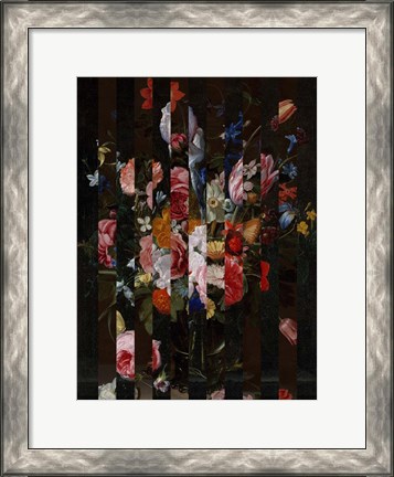 Framed Masked Flemish Bouquet I Print