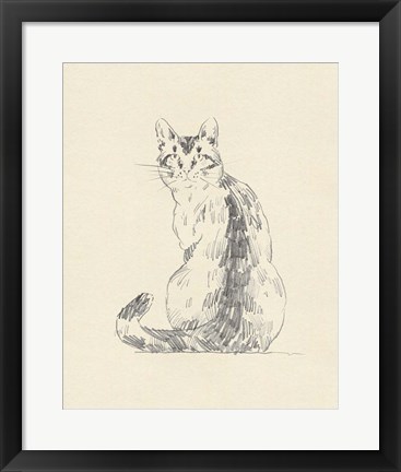 Framed House Cat V Print