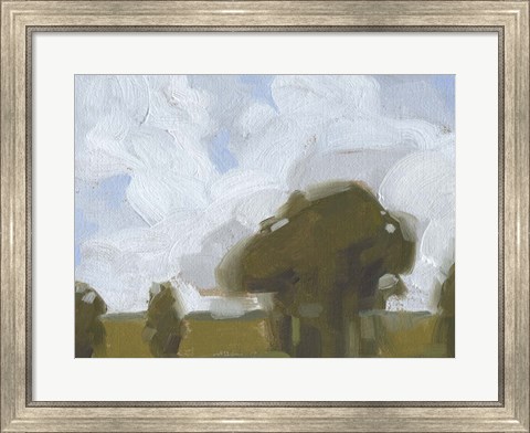 Framed Brushy Summer Sky I Print