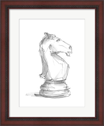 Framed Chess Piece Study I Print