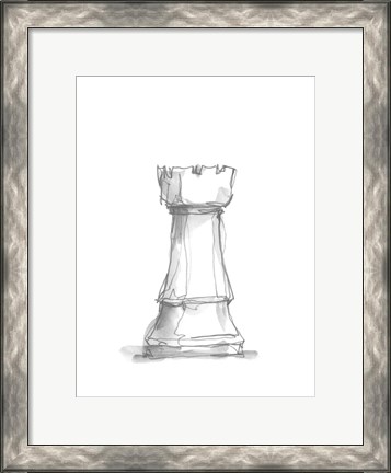 Framed Chess Piece Study V Print