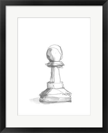 Framed Chess Piece Study VI Print
