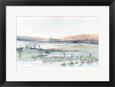 Framed Marsh Cattails II Print