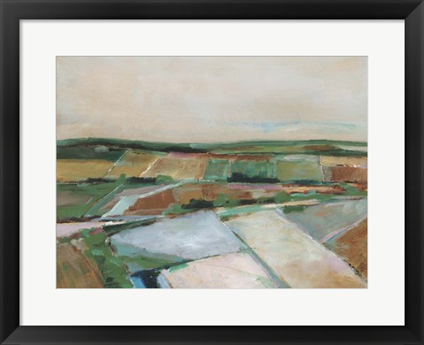 Framed Pastel Fields II Print