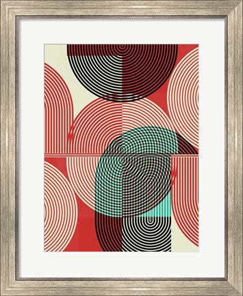 Framed Graphic Colorful Shapes III Print
