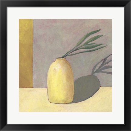 Framed Yellow Vase I Print