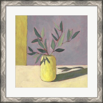 Framed Yellow Vase II Print
