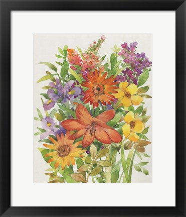 Framed Floral Mix I Print