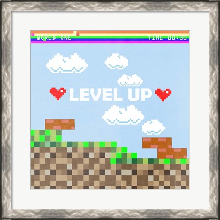 Framed Level Up I Print