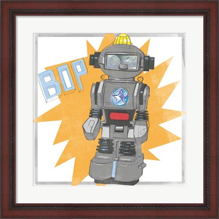 Framed Toy Tin Robots II Print