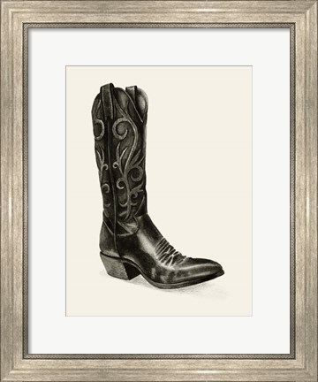 Framed Shiny Boots I Print