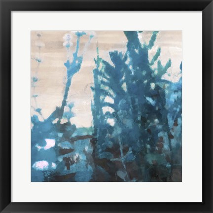 Framed Going In Blue II Print