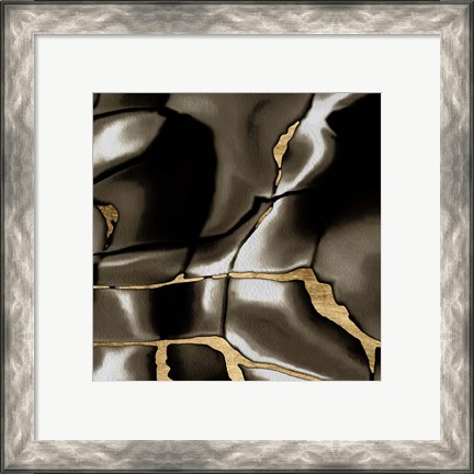 Framed Golden Shimmer III Print