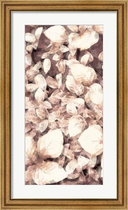 Framed Blush Shaded Leaves VI Print
