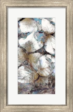 Framed Neutral Summer Leaves IV Print