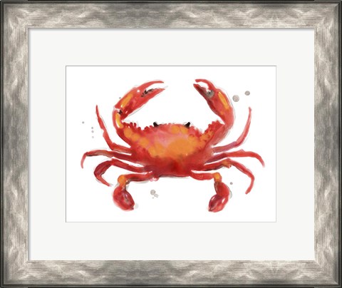 Framed Crab Cameo I Print
