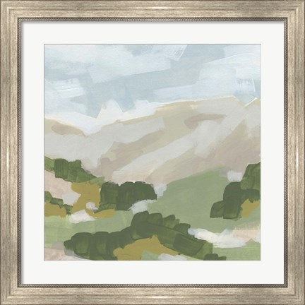 Framed Hillside Impression I Print