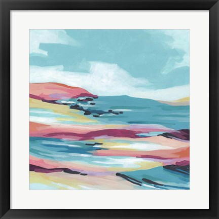 Framed Chromatic Coast I Print