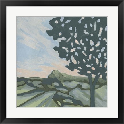 Framed Sunset Tree II Print