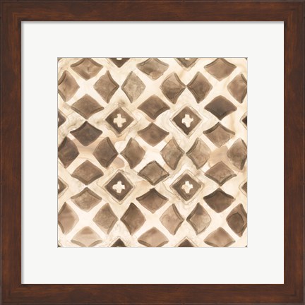 Framed Umber Tile III Print