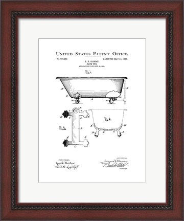 Framed Bath Time Patents I Print