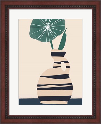 Framed Dancing Vase With Palm IV Print