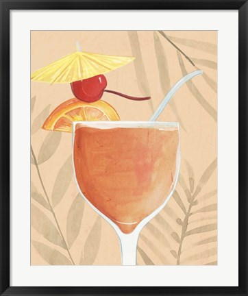 Framed Tropical Cocktail I Print