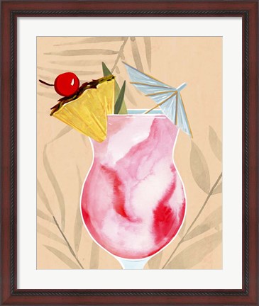 Framed Tropical Cocktail II Print