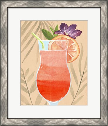 Framed Tropical Cocktail III Print