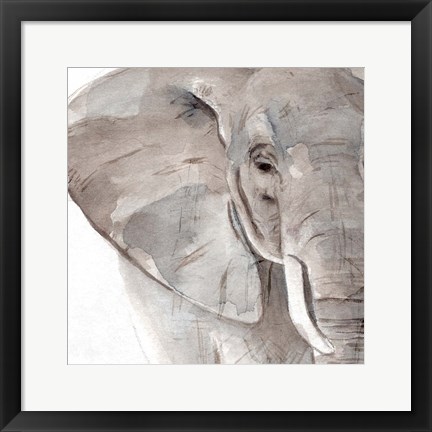 Framed Elephant Grooves II Print