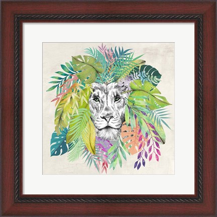 Framed King of the Jungle (detail) Print