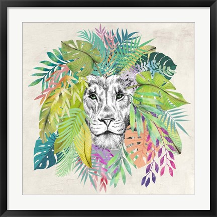 Framed King of the Jungle (detail) Print